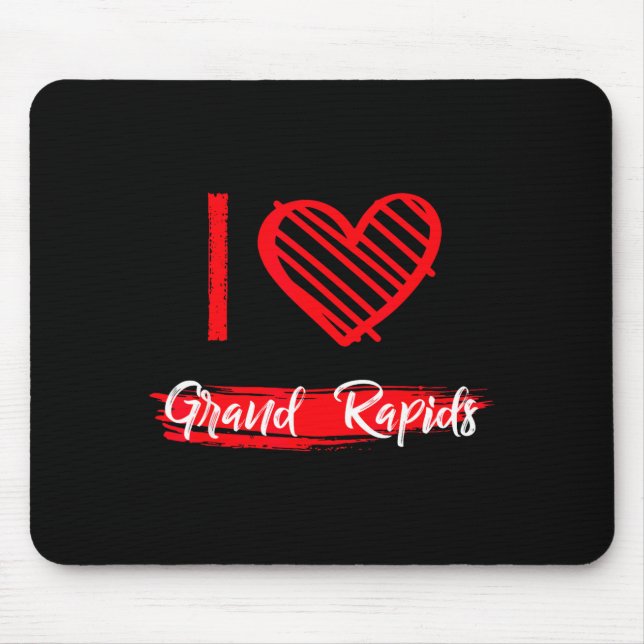 I Love Grand Rads I Heart Grand Rads  Mousepad (Vorne)