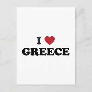 I Love Greece Postkarte