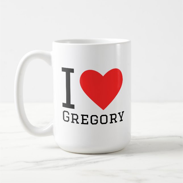 I love gregory kaffeetasse (Links)