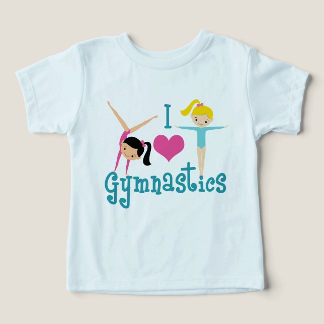 I Love Gymnastique mignonne Gymnaste Girls (Design Recto)