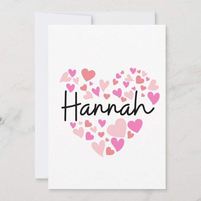 I love Hannah Dankeskarte (Vorderseite)