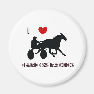 I Love Harness Racing Magnets