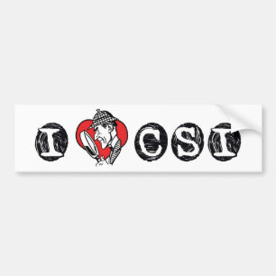 I Love Heart CSI - Crime Scene Investigation Autoaufkleber