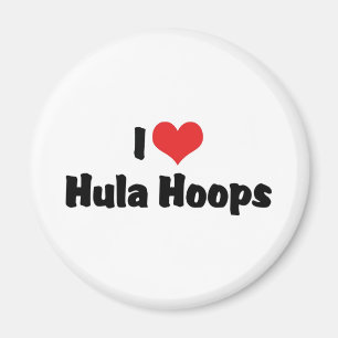 I Love Heart Hula Hoops - 1950's Hula Hoop Lover Magnet