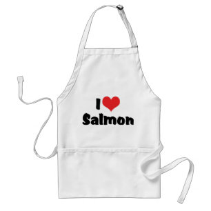 I Love Heart Salmon - Fish Lover Schürze