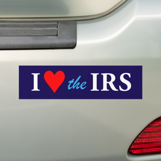 I Love Heart the IRS Autoaufkleber (Auf Auto)