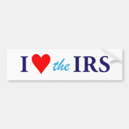 I Love Heart the IRS Autoaufkleber