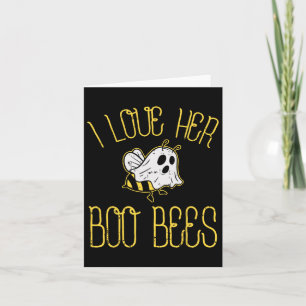 I Love Her Boo Bees Paare Halloween Adult Costum Karte