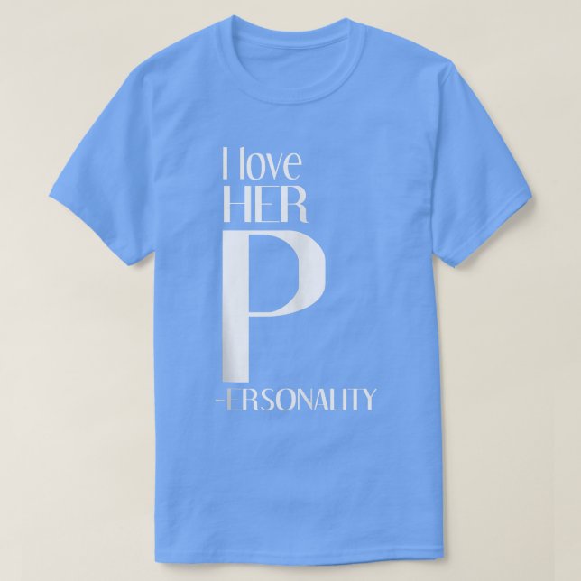I Love Her P I Love His D Partner Matching Outfit  T-Shirt (Design vorne)