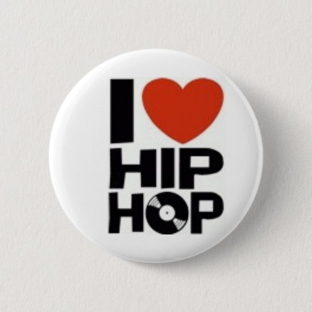 I_Love_Hip-hop Button (Vorderseite)
