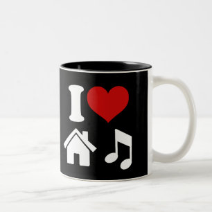 I Love House Music Café Mug   Danse de la fête d