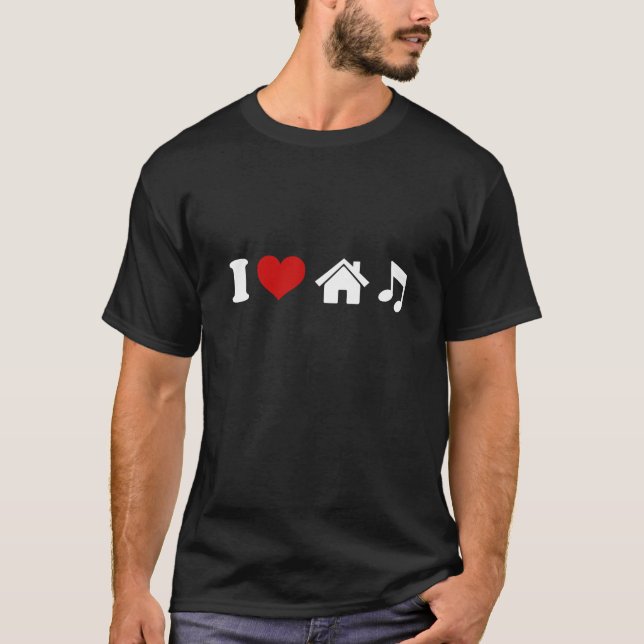 I Love House Music T-Shirt | Ibiza Dance DJ Cadeau (Devant)