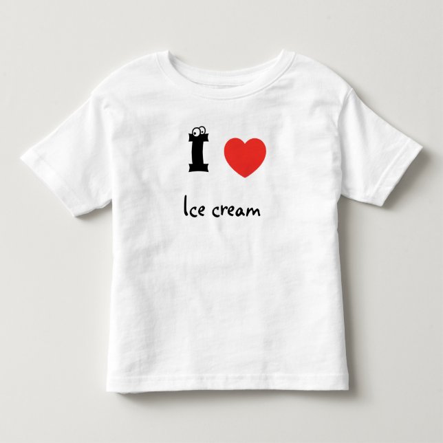 I love ice cream shirt. kleinkind t-shirt (Vorderseite)