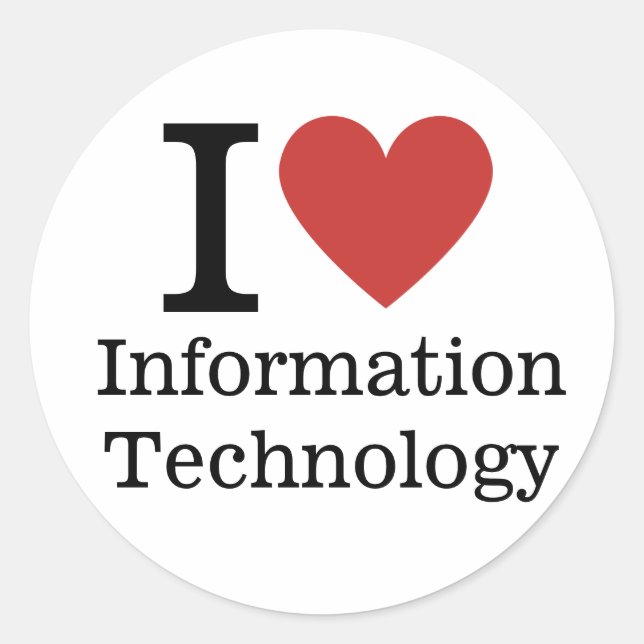 I ❤️ Love Informatique Département. STICKER (Devant)