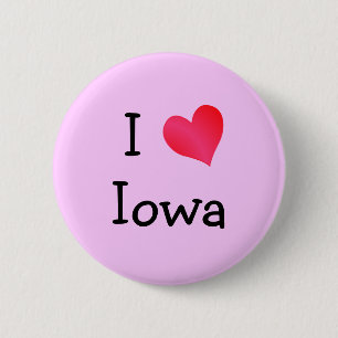 I Love Iowa Button
