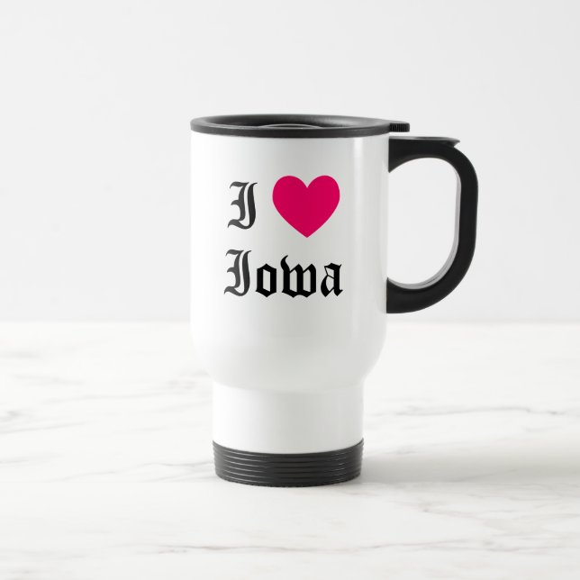 I Love Iowa Reisebecher (Rechts)