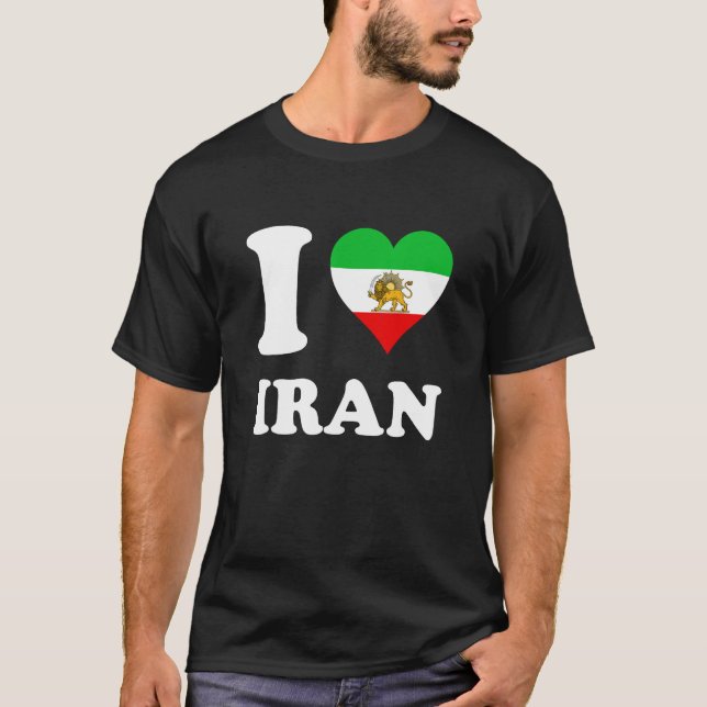 I Love Iran Lion T-Shirt (Vorderseite)