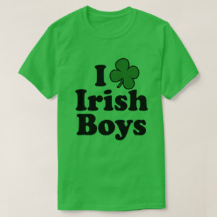 I Love Irish Boys mignon T-Shirt Shamrock