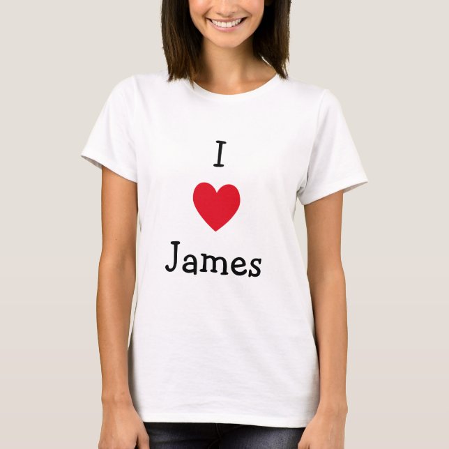 I Love James T-Shirt (Devant)