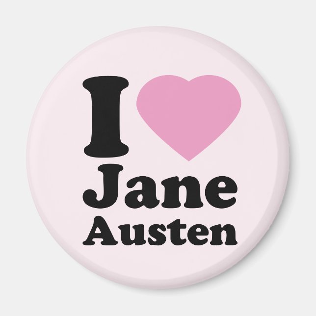 I Love Jane Austen Magnet (Devant)