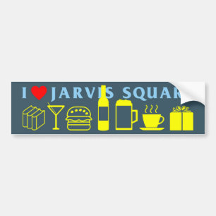 I Love Jarvis Sticker Carré Bumper
