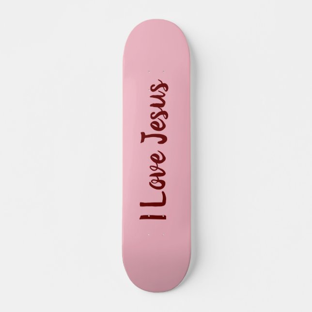 I Love Jesus Athletic Skateboard (Devant)