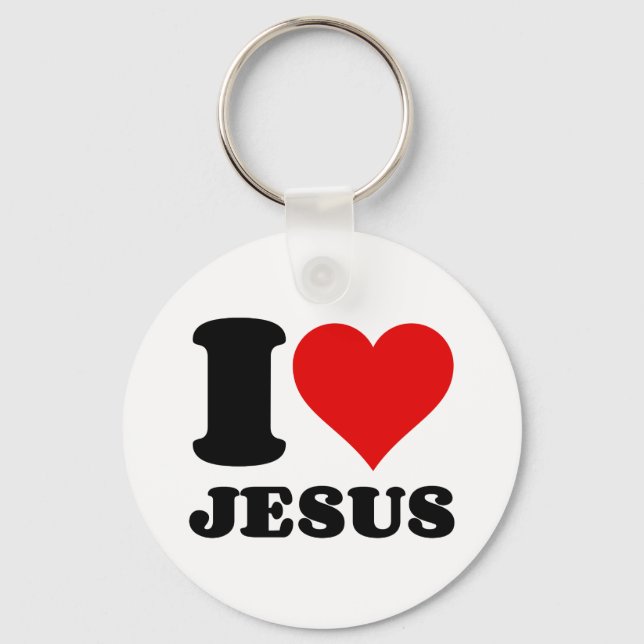 I LOVE JESUS SCHLÜSSELANHÄNGER (Vorderseite)