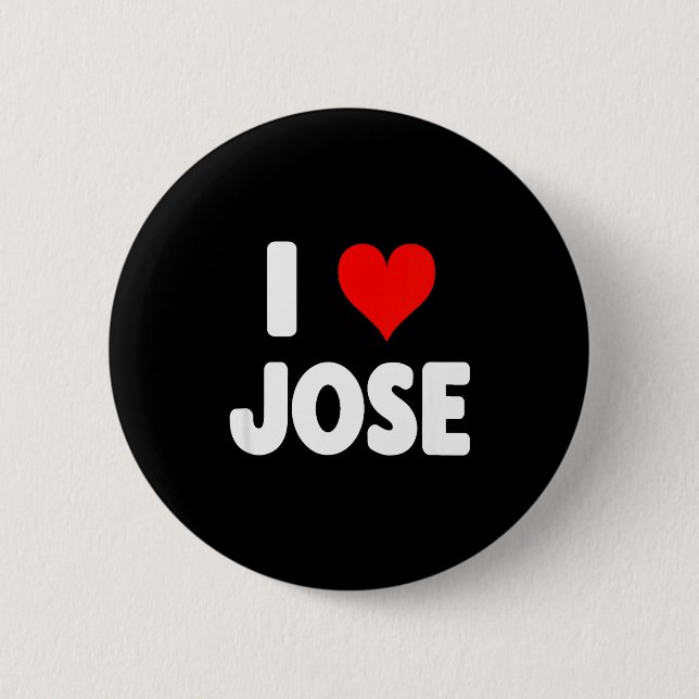 I Love Jose - Heart  Button (Vorderseite)