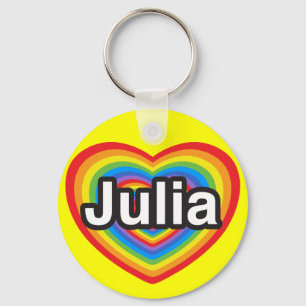 I love Julia. I love you Julia. Heart Schlüsselanhänger