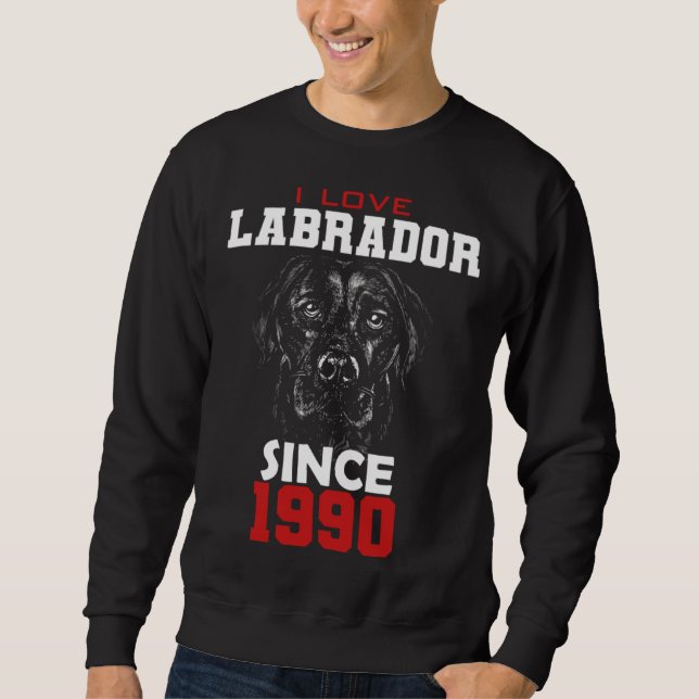 I love labrador since 1990 sweatshirt (Vorderseite)