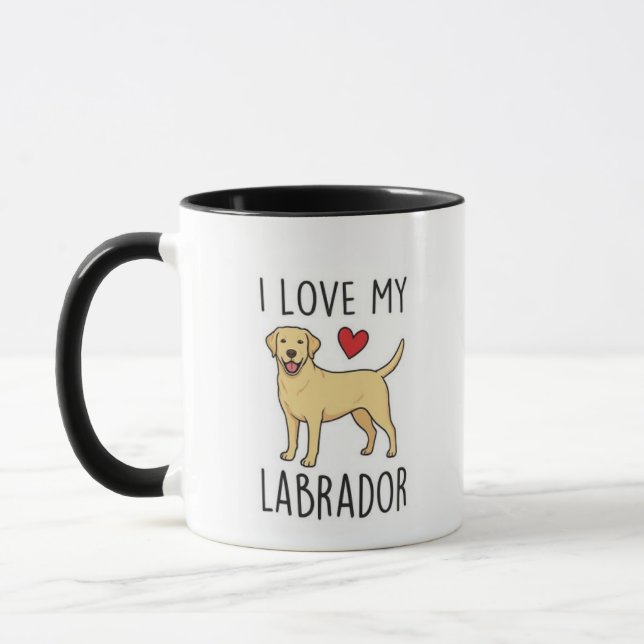 I Love Labradors Mug (Gauche)