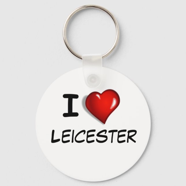 I Love Leicester Schlüsselanhänger (Vorderseite)