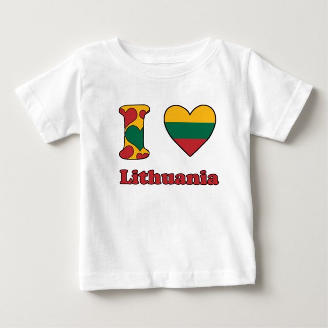 I love Lithuania Baby T-shirt (Vorderseite)