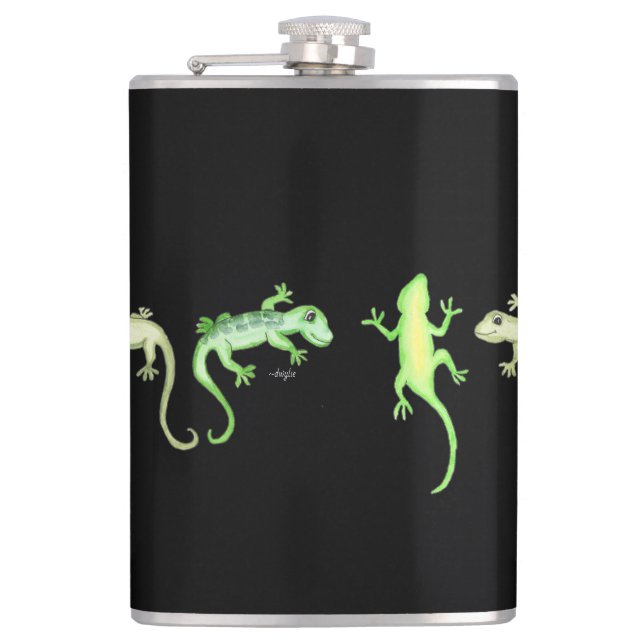 I Love Lizards Flachmann (Vorderseite)