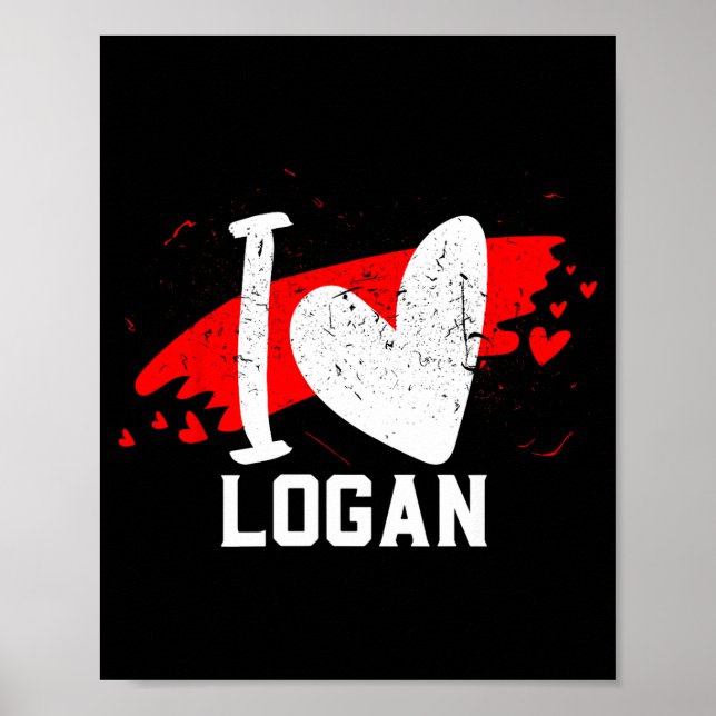 I Love Logan I Heart Logan  Poster (Vorne)