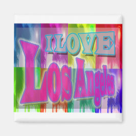 "I LOVE Los Angeles" Palms colorés Magnet