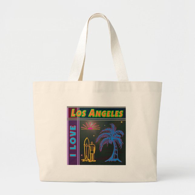 "I LOVE Los Angeles" Sac Sun, Palm Tree & Surfer (Devant)