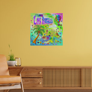 I LOVE Los Angeles Timeless Melody Poster