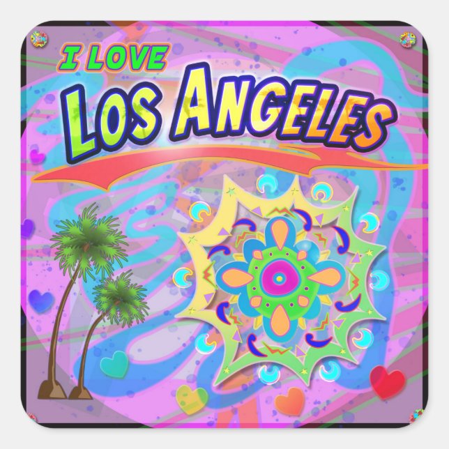 I LOVE Los Angeles True Progress Sticker (Devant)