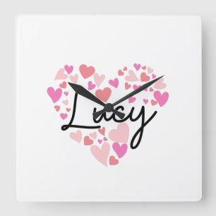I love Lucy Quadratische Wanduhr