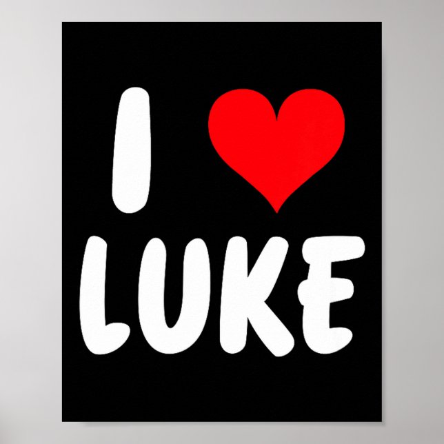 I Love Luke - Heart - Name  Poster (Vorne)