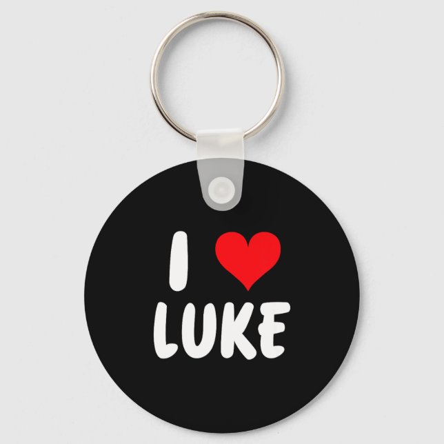 I Love Luke - Heart - Name  Schlüsselanhänger (Vorderseite)