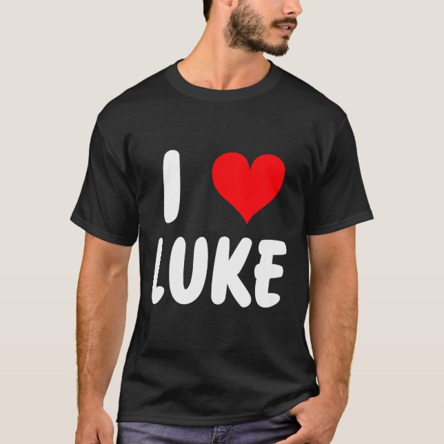 I Love Luke - Heart - Name  T-Shirt (Vorderseite)