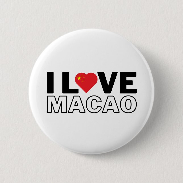 I LOVE MACAU - For real Macanese! Button (Vorderseite)