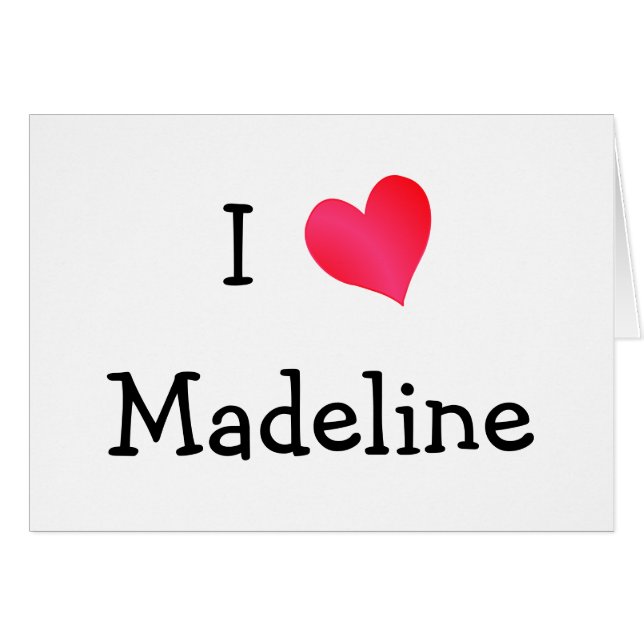 I Love Madeline (Devant horizontal)