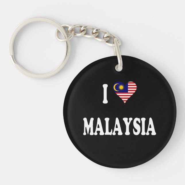 I Love Malaysia, heart-shaped flag, (Devant)