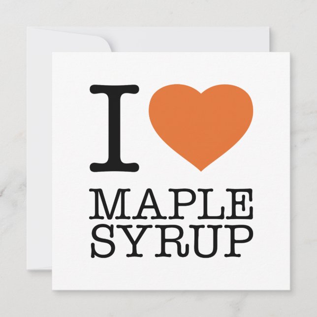 I LOVE MAPLE SYRUP DANKESKARTE (Vorderseite)