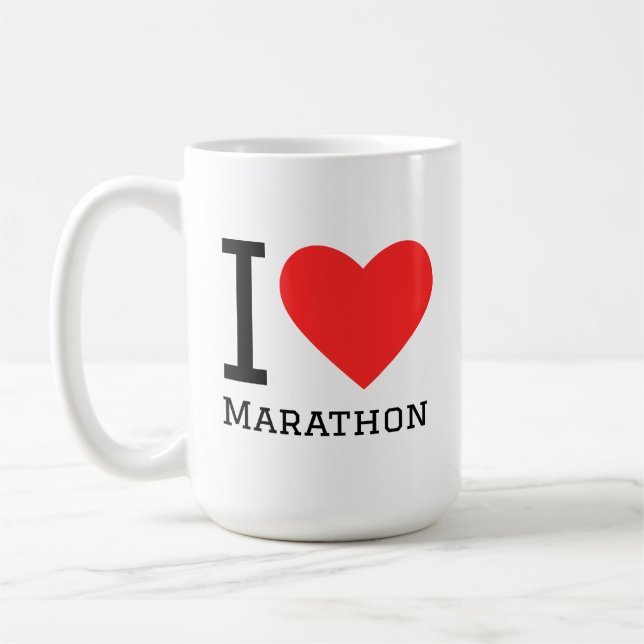 I love marathon kaffeetasse (Links)