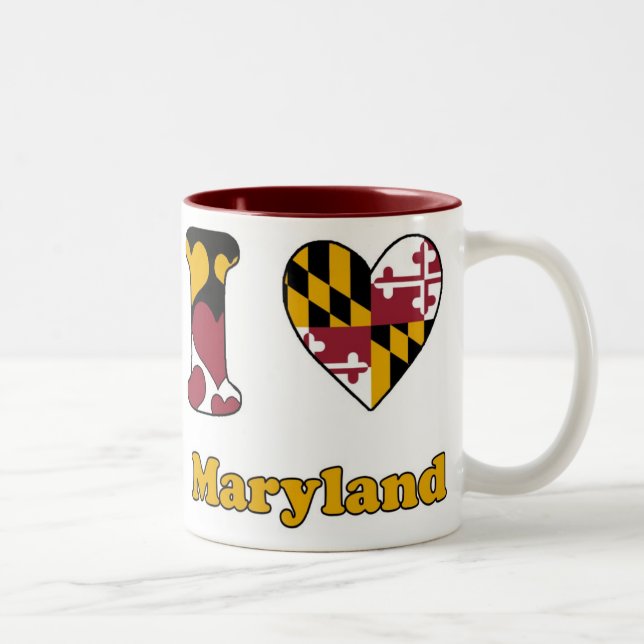 I love Maryland Zweifarbige Tasse (Rechts)