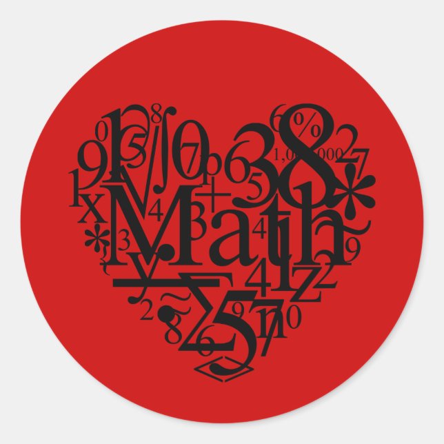 I Love Math Sticker (Devant)